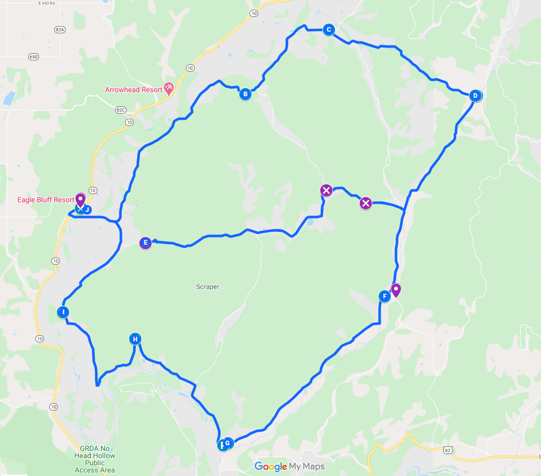 Pumpkin Holler Hunnerd course map.